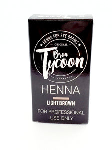 brow henna, brow tycoon, henna, light brown