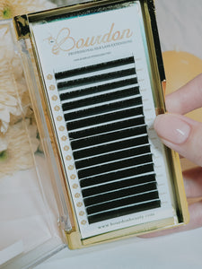 flat lash, lash extensions, .20, bourdon beauty