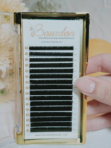 flat lash, lash extensions, .20, bourdon beauty
