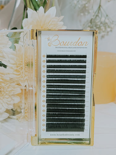 flat lash, lash extensions, .20, bourdon beauty